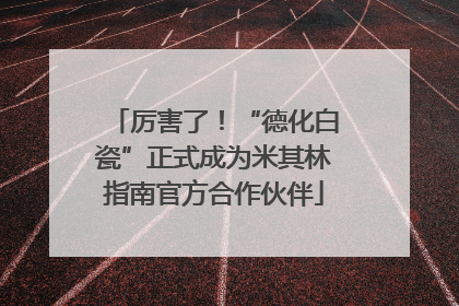 厉害了！“德化白瓷”正式成为米其林指南官方合作伙伴