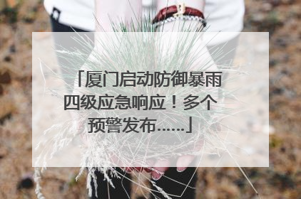 厦门启动防御暴雨四级应急响应！多个预警发布……