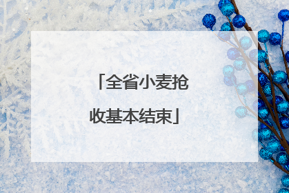 全省小麦抢收基本结束