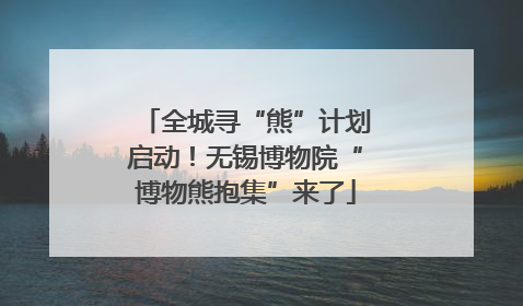 全城寻“熊”计划启动！无锡博物院“博物熊抱集”来了