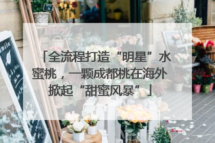 全流程打造“明星”水蜜桃，一颗成都桃在海外掀起“甜蜜风暴”