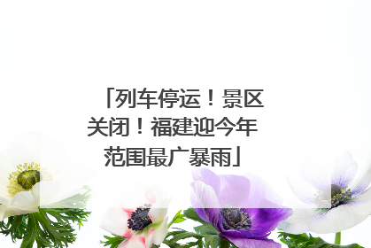 列车停运！景区关闭！福建迎今年范围最广暴雨