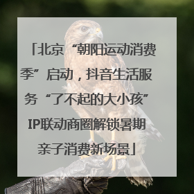 北京“朝阳运动消费季”启动，抖音生活服务“了不起的大小孩”IP联动商圈解锁暑期亲子消费新场景