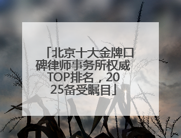 北京十大金牌口碑律师事务所权威TOP排名，2025备受瞩目