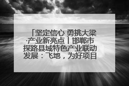 坚定信心 勇挑大梁·产业新亮点丨邯郸市探路县域特色产业联动发展：飞地，为好项目跨域安个家
