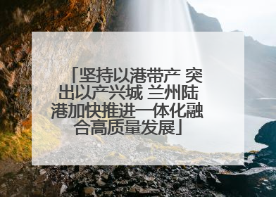 坚持以港带产 突出以产兴城 兰州陆港加快推进一体化融合高质量发展