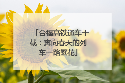 合福高铁通车十载：奔向春天的列车一路繁花
