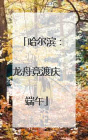 哈尔滨：龙舟竞渡庆端午