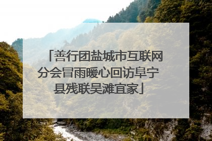 善行团盐城市互联网分会冒雨暖心回访阜宁县残联吴滩宜家