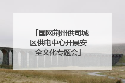 国网荆州供司城区供电中心开展安全文化专题会