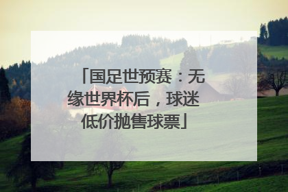 国足世预赛：无缘世界杯后，球迷低价抛售球票