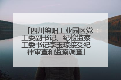 四川绵阳工业园区党工委副书记、纪检监察工委书记李玉琼接受纪律审查和监察调查