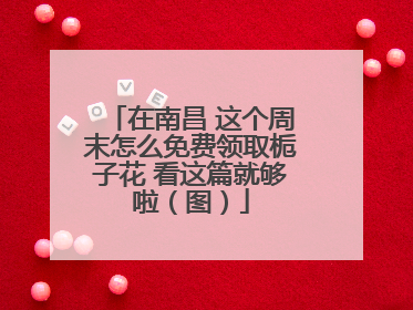 在南昌 这个周末怎么免费领取栀子花 看这篇就够啦（图）