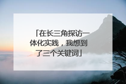 在长三角探访一体化实践，我想到了三个关键词