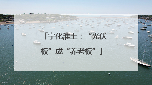 宁化淮土：“光伏板”成“养老板”