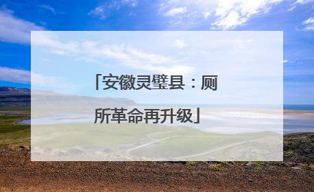 安徽灵璧县：厕所革命再升级