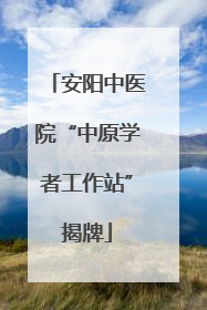 安阳中医院“中原学者工作站”揭牌