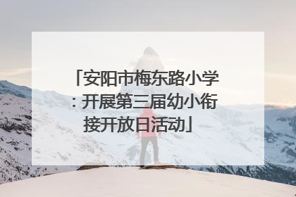 安阳市梅东路小学：开展第三届幼小衔接开放日活动