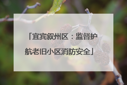 宜宾叙州区：监督护航老旧小区消防安全