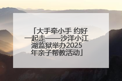 大手牵小手 约好一起走——沙洋小江湖监狱举办2025年亲子帮教活动