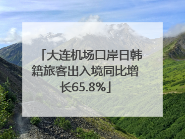 大连机场口岸日韩籍旅客出入境同比增长65.8%