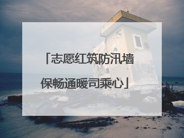 志愿红筑防汛墙 保畅通暖司乘心