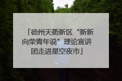 德州天衢新区“新新向荣青年说”理论宣讲团走进星空夜市