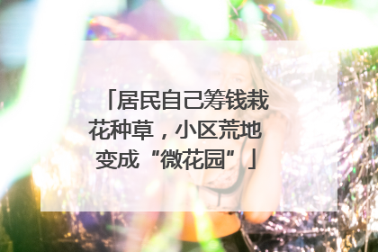 居民自己筹钱栽花种草，小区荒地变成“微花园”