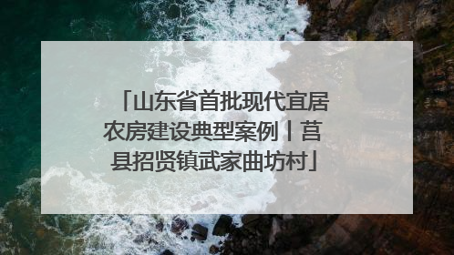 山东省首批现代宜居农房建设典型案例丨莒县招贤镇武家曲坊村