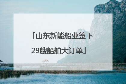 山东新能船业签下29艘船舶大订单