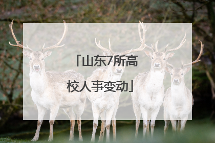 山东7所高校人事变动
