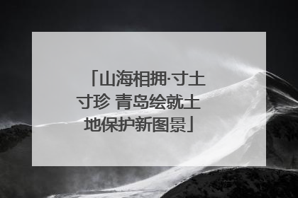 山海相拥·寸土寸珍 青岛绘就土地保护新图景