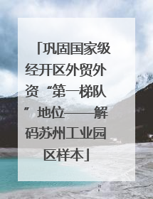 巩固国家级经开区外贸外资“第一梯队”地位——解码苏州工业园区样本