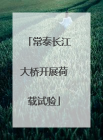 常泰长江大桥开展荷载试验