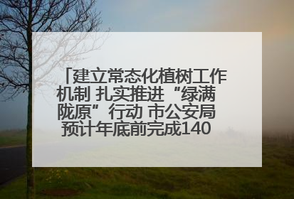 建立常态化植树工作机制 扎实推进“绿满陇原”行动 市公安局预计年底前完成1402亩绿化任务