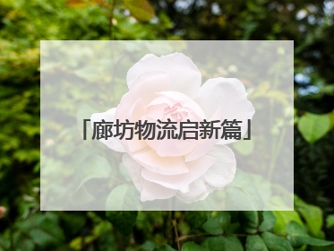 廊坊物流启新篇