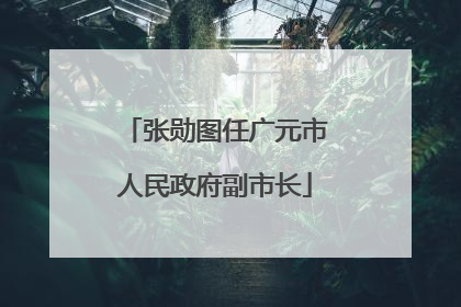 张勋图任广元市人民政府副市长
