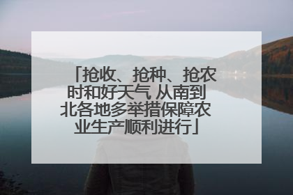 抢收、抢种、抢农时和好天气 从南到北各地多举措保障农业生产顺利进行