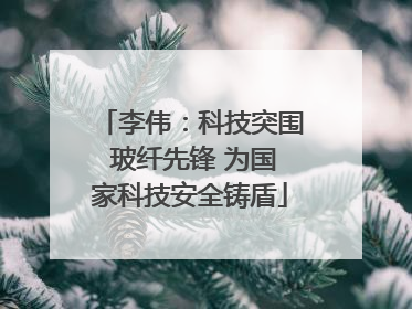 李伟：科技突围 玻纤先锋 为国家科技安全铸盾