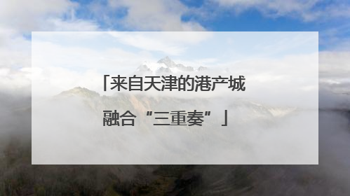 来自天津的港产城融合“三重奏”