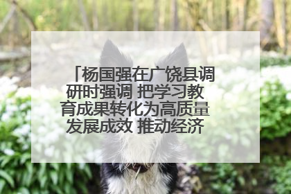 杨国强在广饶县调研时强调 把学习教育成果转化为高质量发展成效 推动经济稳健向好进中提质