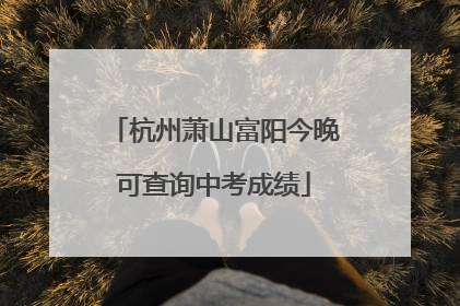 杭州萧山富阳今晚可查询中考成绩