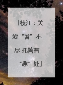 枝江：关爱“暑”不尽 托管有“趣”处