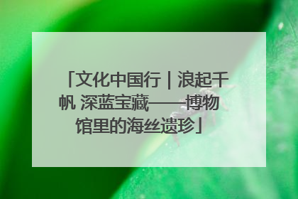 文化中国行｜浪起千帆 深蓝宝藏——博物馆里的海丝遗珍