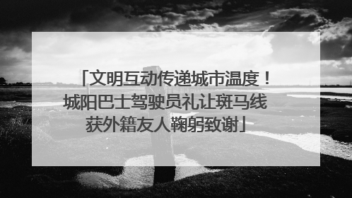 文明互动传递城市温度！城阳巴士驾驶员礼让斑马线获外籍友人鞠躬致谢