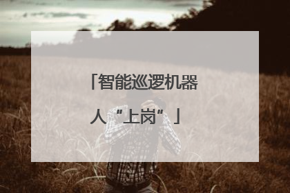 智能巡逻机器人“上岗”