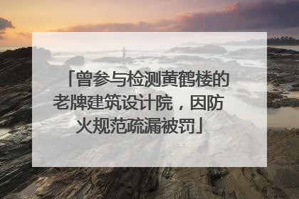 曾参与检测黄鹤楼的老牌建筑设计院，因防火规范疏漏被罚