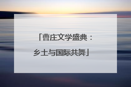 曹庄文学盛典：乡土与国际共舞