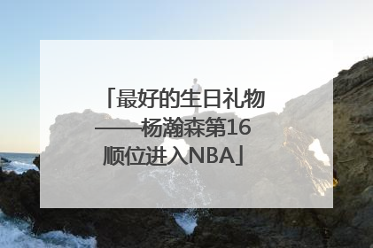 最好的生日礼物——杨瀚森第16顺位进入NBA