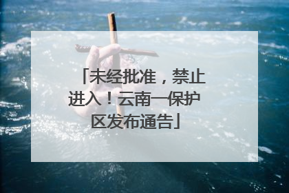 未经批准，禁止进入！云南一保护区发布通告